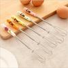 Ceramic Handle Cute Bear Egg Beater - Stainless Steel Whisk for Baking