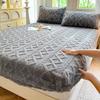 Jacquard Bettdecke 3D Geprägter Samt Matratzenbezug Bettlaken Winter Warm Spannbettlaken Matratzenschoner Verdickt