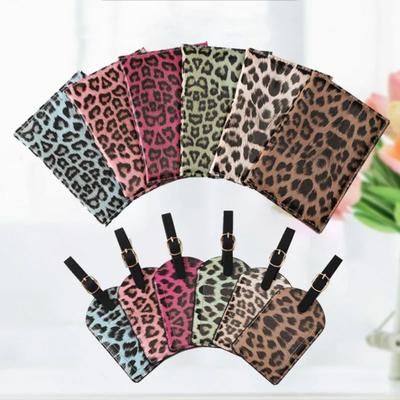Leopard Print PU Leather Passport Holder Case Travel Luggage Tags Pasport Protective Cover Travel Accessories for Women Men
