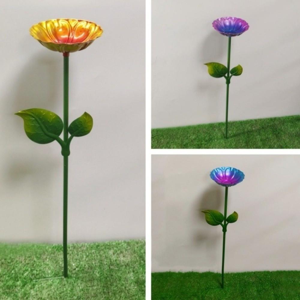 Large Capacity Flower Shaped Bird Bath Convenient Bird Feeding Dish Bird Water Bowl Hummingbird