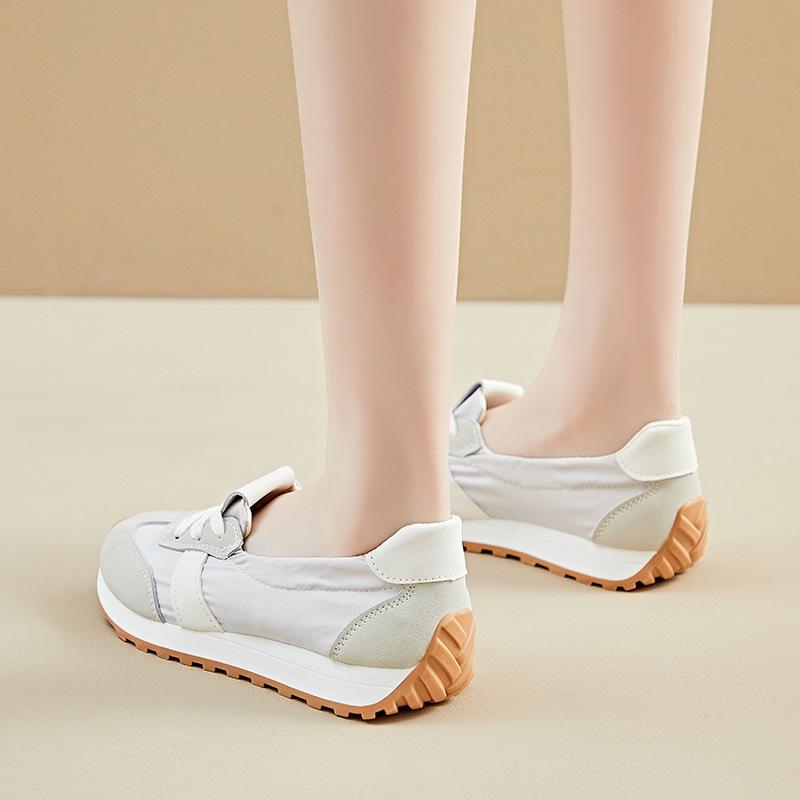 

Women s new summer versatile flat-bottomed sports and leisure shoes trendy soft-soled white shoes 40 бежевый