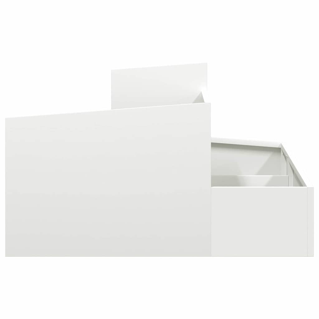 Garden Planter White 80 X 80 X 50 Cm Cold Rolled Steel