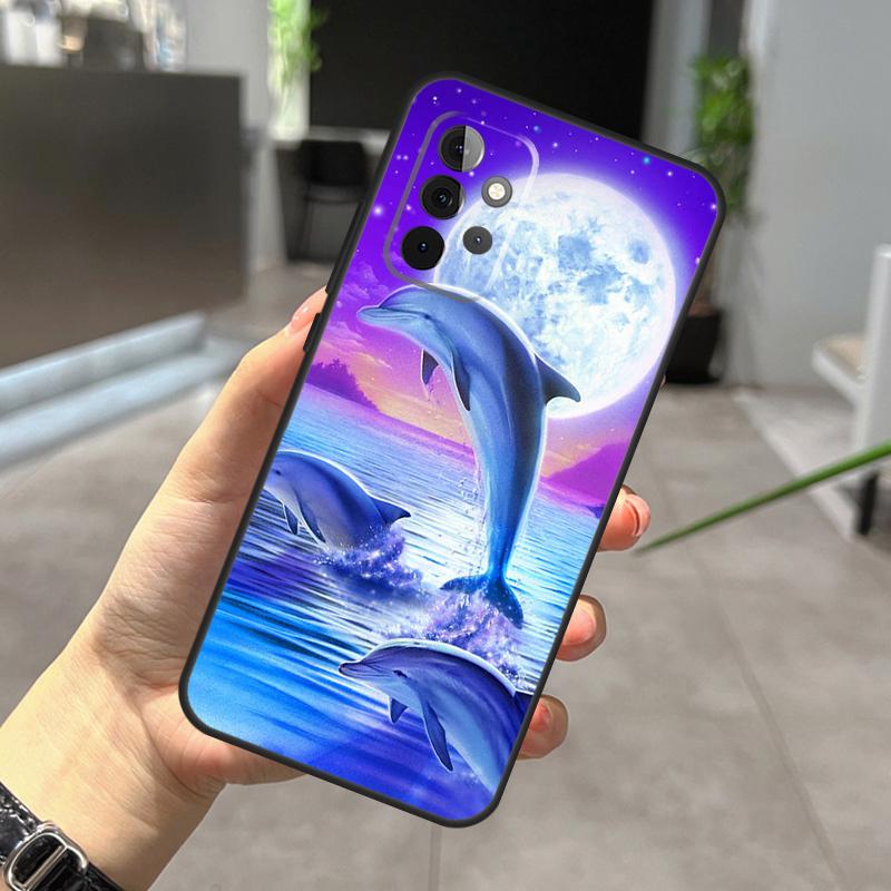 Ocean Dolphin Case For Samsung Galaxy A56 A36 A26 A16 A06 A25 A54 A34 A14 A52 A32 A12 A13 A33 A53 A15 A35 A55