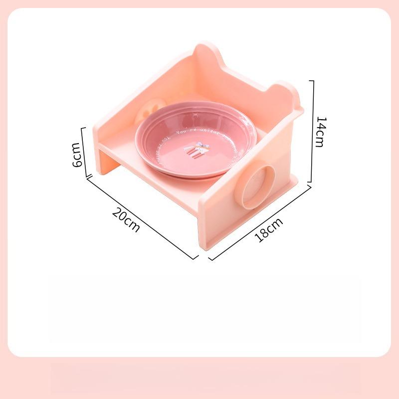 

Поднос для еды, Квадратный держатель для мисок, Милая керамическая миска, Миска для воды для кошек, Миска для кошек, Миска для собак, Защита шеи, Герметичная миска.