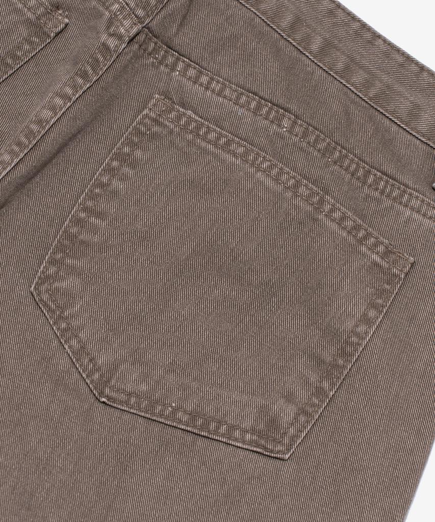 CARGOBROS Cotton Wide Curved Half Denim Pants (Brown)