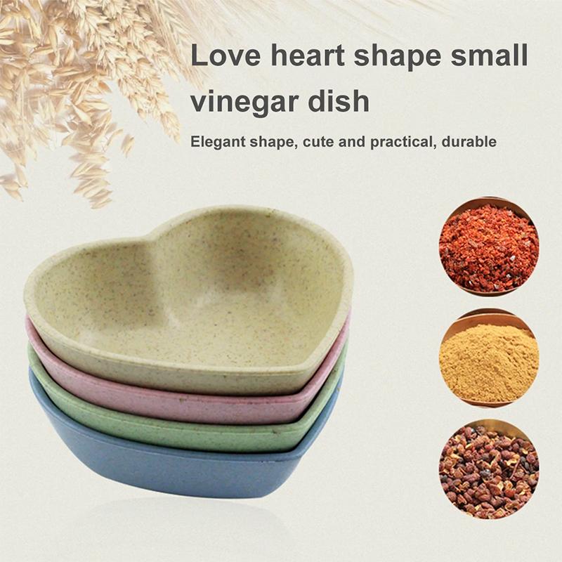 Tableware Bowl Heart Shape Lightweight Seasoning Bowl Food Sauce Dish Appetizer Plates For Kitchen Tools Kitchen Accessories