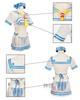 Starting Life In Another World Rem Cosplay Costume with Marine Look Cosplay Costume for School and Stage Wear Marine Look Size [Excellent Quality]