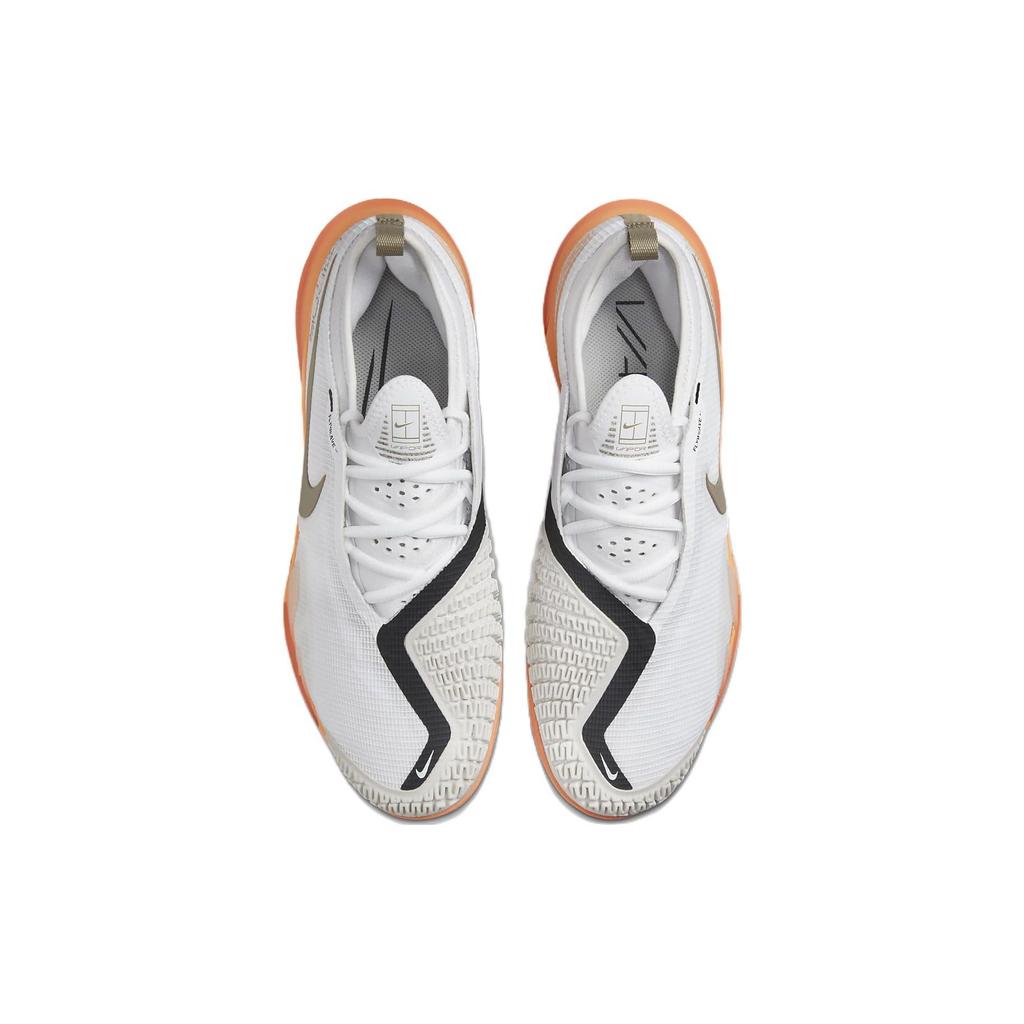 Nike Court React Vapor NXT Bianco Orange Trance Scarpe da Ginnastica da Uomo Light-Bone Kaki CV0724-103