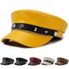 Y2k Star Rivet Beret Punk Octagonal Cap Vintage Flat Top Cap  for Girls