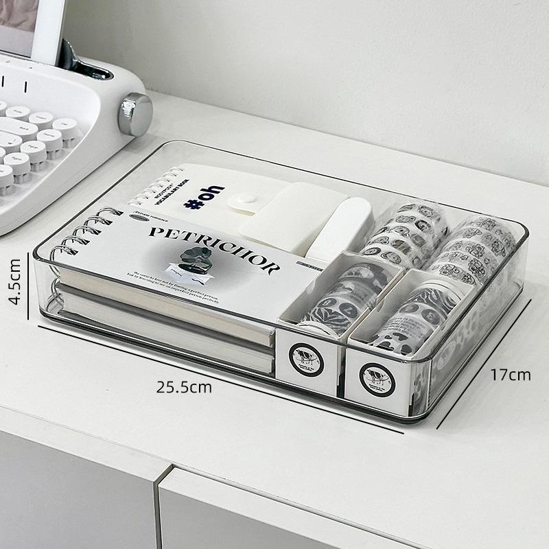 Acrylic Transparent Desk Drawer Organizer for Stationery and Cosmetics