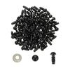 PATIKIL 6mm Safety Eyes Set of 100 Plastic Craft Eyes with Washer Safety Eyes for Stuffed Animals Crochet Toys Dolls DIY Craft Making Black