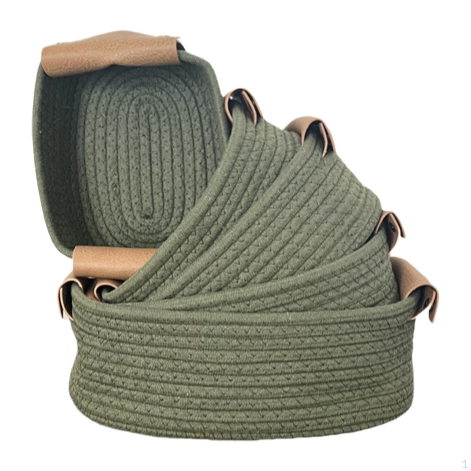 

5 шт. плетеная веревочная корзина для организации, контейнер для хранения, скандинавский многофункциональный, декоративный для детской