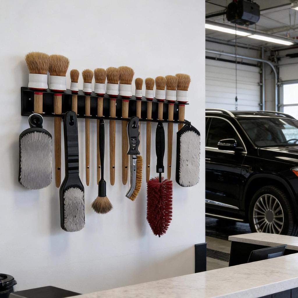 2026 Detailing Brush Hanger Heavy-Duty Anti Slip Hanger With Hooks Car Wash Tool Storage For Work Garage Wash Home Workshop