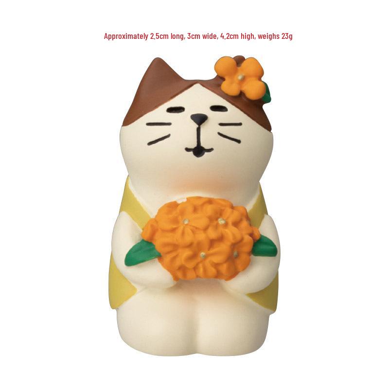 Mid-Autumn Festival Mooncake Box with Cat & Rabbit Resin Ornaments