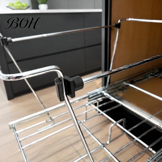 3D Printed PLA Mounting Bracket Pull-Out Trash Can Connector, Durable Garbage Bin Rack Replacement Clip for Pull Out Repair Parts, Waste Container