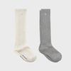 Heart Button Knee Socks / Cream
