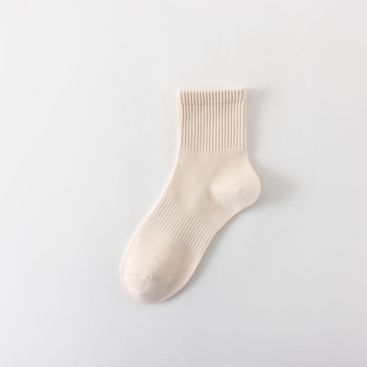 

5/10 пар женских хлопковых носков, универсальные носки на все сезоны, дышащие и впитывающие пот носки 5 pairs бежевый