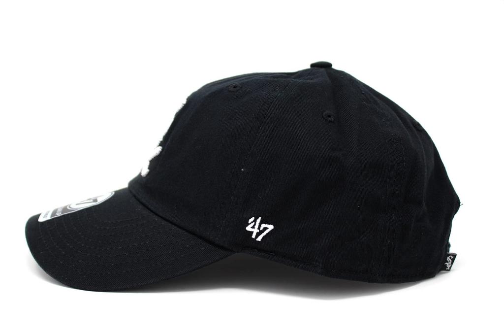 47 Brand 47 Clean Up Chicago White Sox Black Cap,