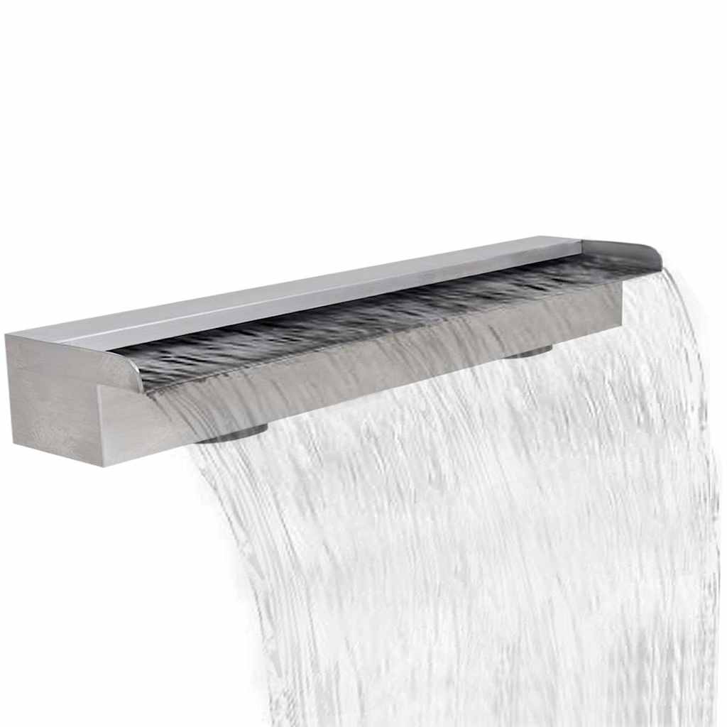 Pool-Wasserfall-Brunnen Rechteckig Edelstahl 90 cm