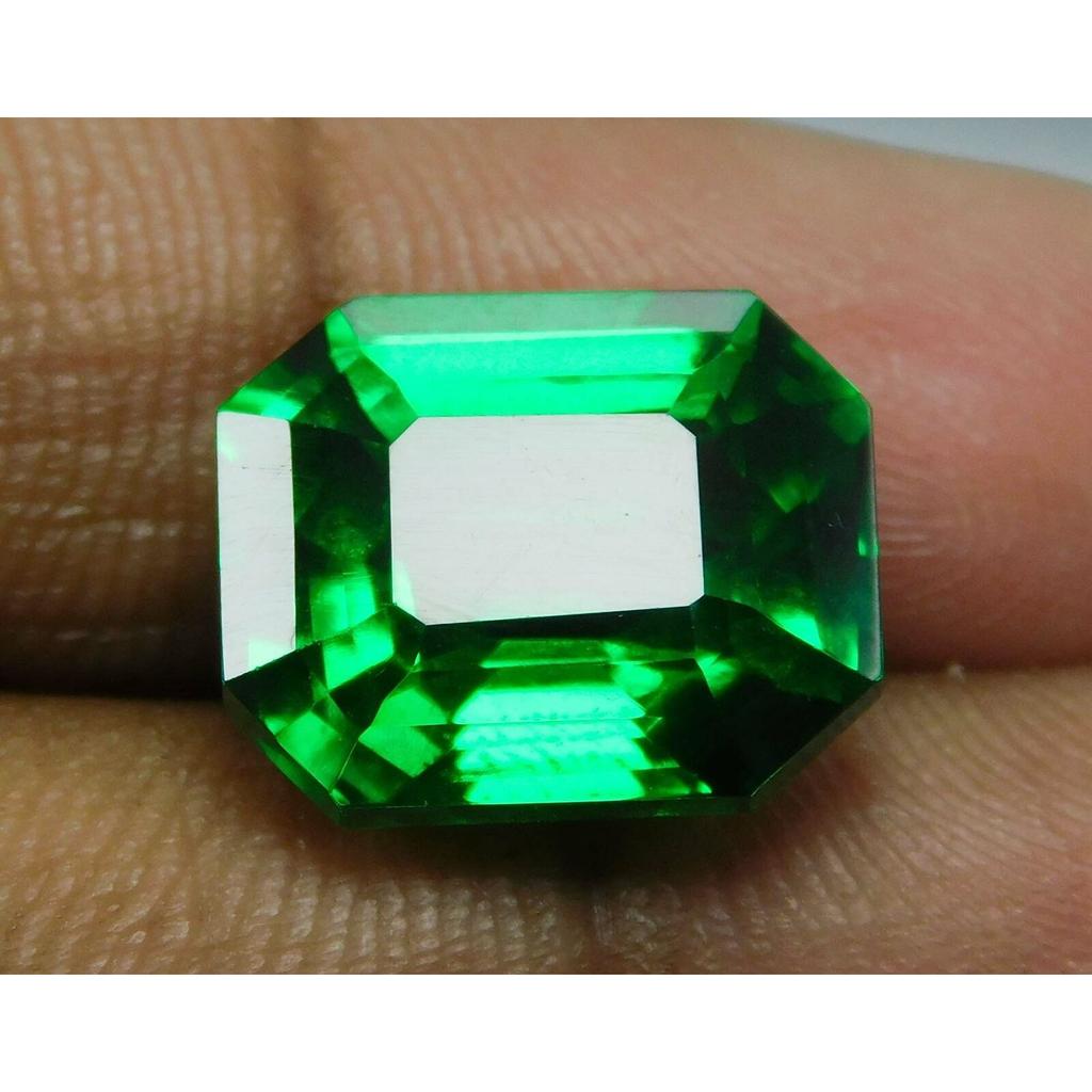 Natural Tsavorite Garnet Emerald Cut Green 10 Ct Certified Loose Gemstone 12