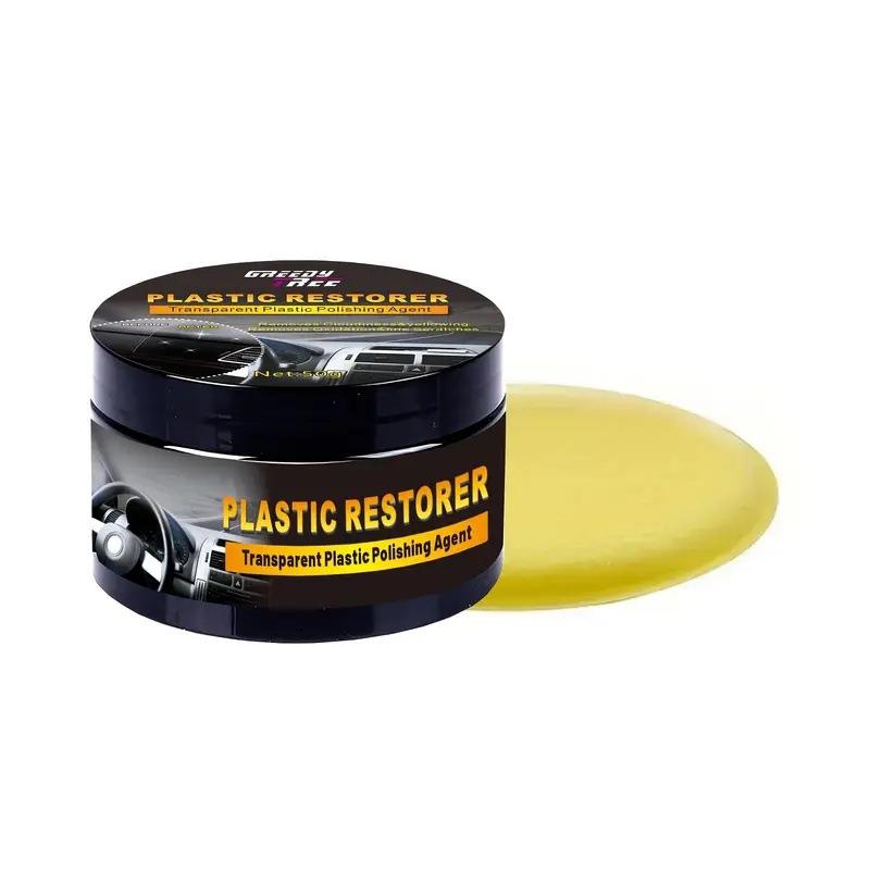 Multi-purpose Car Restoring Wax Nourishes Plastic Dashboards & Genuine Leather Seats, Renew Faded Surface, Anti-cracking