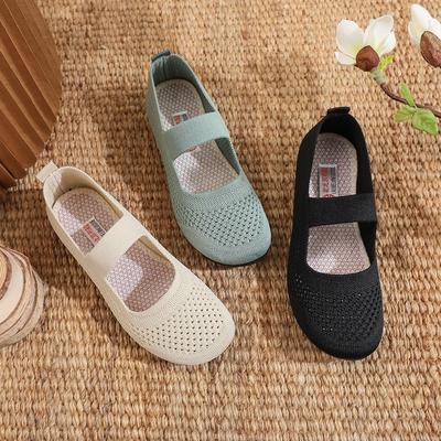2025 Summer New Old Beijing Cloth Shoes Breathable Mesh Women's Shoes Soft Sole Non-slip Mother Shoes Women's Mesh Shoes