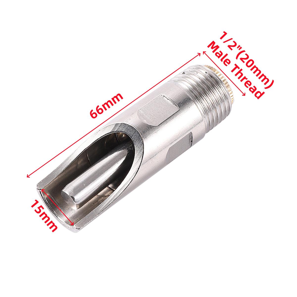Stainless Steel Pig Water Dispenser 1/2 (20mm) Male Thread Pig Water Spout Automatic Drinking Fountain Livestock Supplies 1Pc