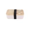 Portable Single/double Layer Lunch Box Japanese-style Bamboo Cover Bento Box Leak Proof Office Camping Fruit Lunch Bento Box