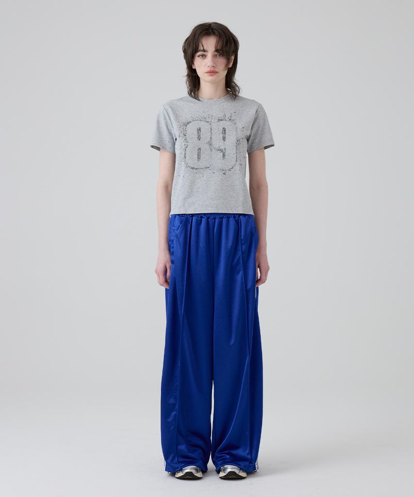 Dangled Drop Dgdp Balloon Fit Curved Line Track Pants_Blue