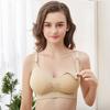 Women's Solid Color Seamless Breathable Super Elastic Feeding Pajamas Sexy Bra