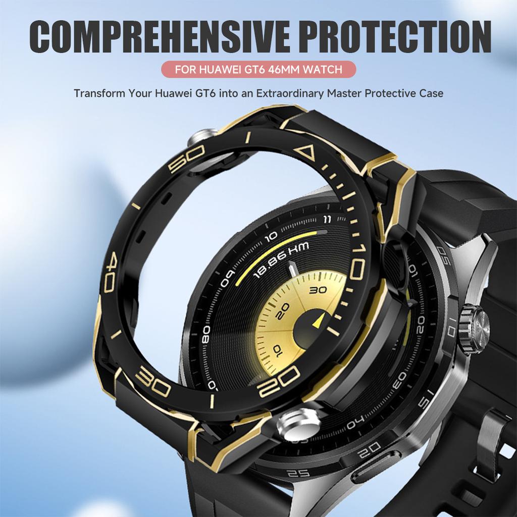 Case for Huawei Watch GT 6/5/4 46mm Screen Protector Case Soft TPU All-Around Protective Bumper Cover Watch GT5 Pro Accessories