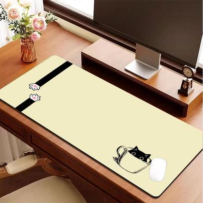Cute Black Cat Mouse Pad Girl New Large Computer Office Game Table Mats XXL Rubber Anti-slip PC Keyboard Mousepad Long Desk Pads
