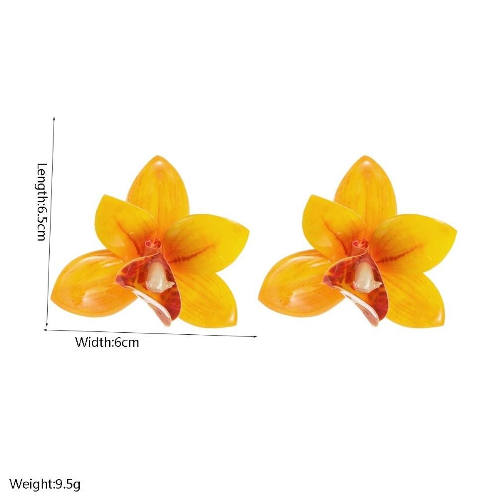 1 Pair Exaggerated Design Flower Stud Earrings Elegant Boho Earrings  Women Accessories