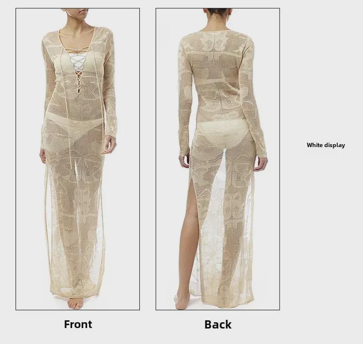 Women's European & American Style Knitted Beach Dress