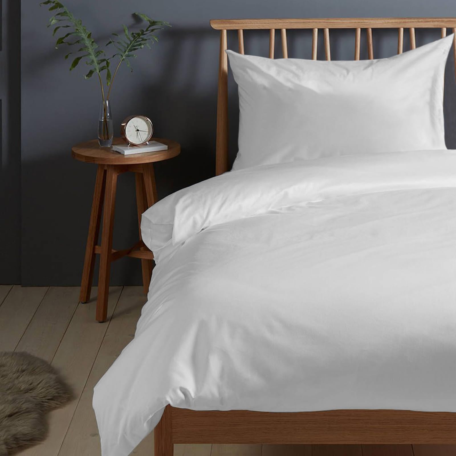 

Пододеяльник Pizuna Односпальный 400 нитей Пряжа Хлопок сатин с длинным штапелем Машинная стирка 1 пододеяльник x 1 наволочка x Набор из 2 предметов, 100% переплетение, белый