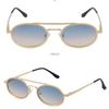Small Frame Oval Sunglasses Double Beam Steampunk Sunglasses Punk UV400 Sun Glasses  Unisex
