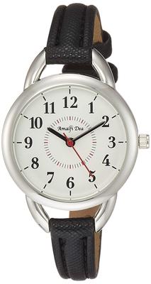 [Arias] Analog Amalfidia Waterproof Leather Strap White Dial WW20024A-143 Women's Black