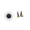 Acrylic Clock Quiet Hanging Decor for Bedroom Cafe with Cat Statues Bookends Shelf Holders Tabletop