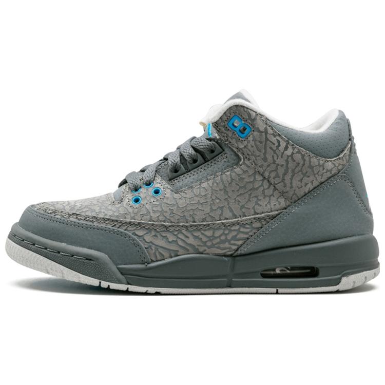 Jordan 3 Retro Flip Cool Grey Blue Glow GS 441140-015 38.5