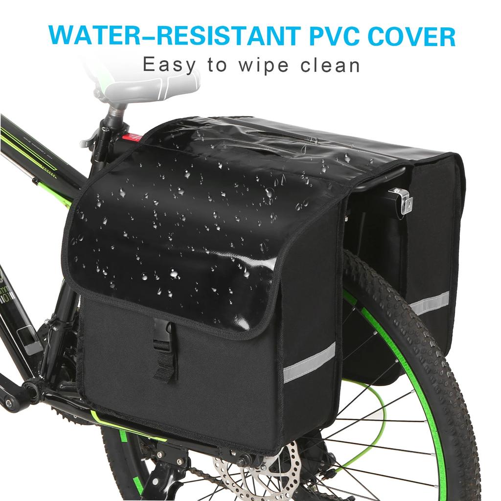 28L Water Resistant MTB Cycling Saddle Bag  Rear Seat Carrier Rack Trunk Pannier Commuter Bike Storage Bag Cycling Accessories
