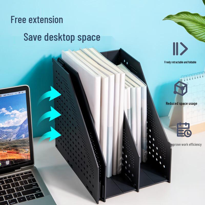 Deli Foldable 3-Tier Desk File Organizer