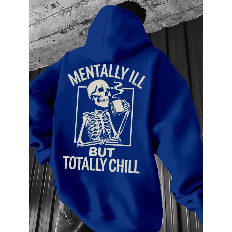 Men's and women's American street retro skull elements fun letter fashion hoodies