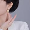 Niche Temperament High Sense Rear Hanging Hydrangea Pearl Stud Earrings Women's Fashion Light Luxury Versatile Earrings