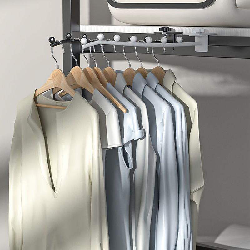 Wall Mount Clothes Hanger Dormitory Bedside Clothes Drying Rack Window Space Saving Closet Organizer For Bedroom Clothing Stores