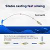 Metal Construction Fishing Jig Lures Glow Shore Casting Lures New Jigging Spoon Lure  Shore Casting