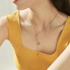 Ramos Stainless Steel Double Heart Charm Pendant Necklaces Trendy Bohemia Chain Choker Necklace  For Women Girl