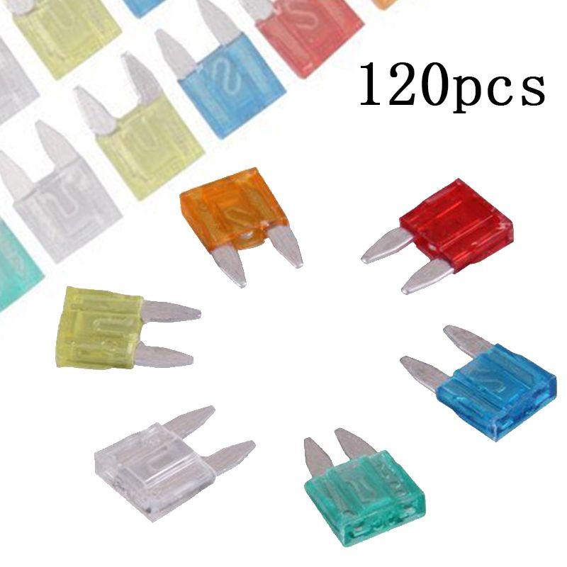 

120 шт. Автомобільні міні-стандартні запобіжники зі стандартним ножем 5A 10A 15A 20A 25A 30A