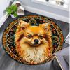 1Pc Animal Dog Circular Print Rug - Home Decoration Carpet For Living Room Bedroom Flooring Computer Chair Area Rug