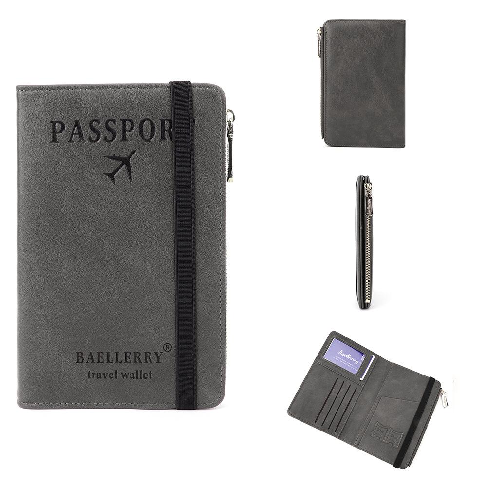 Baellerry Men and Women Short Purse Zipper Coin Purse Travel Wallet Passport Holder Unisex Card Holder