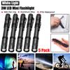 1-5PCS Mini LED Light Penlight Flashlight White/Purple Torch Pen Light with Clip Torch Lamp Batteries Not Included